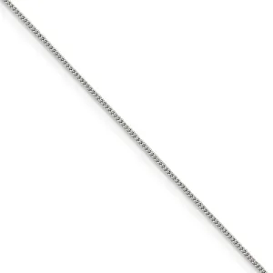 0.8mm, Sterling Silver Curb Chain Necklace