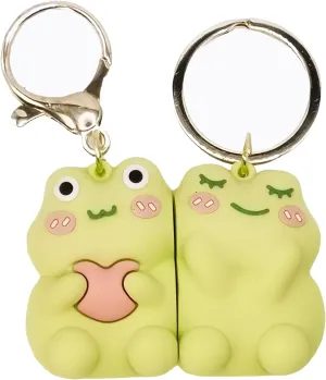 1 Pair Magnetic Frog Couple Cute Key Chains Matching Couples Purse Bag Charms Alloy Key Chain for Friends Familys