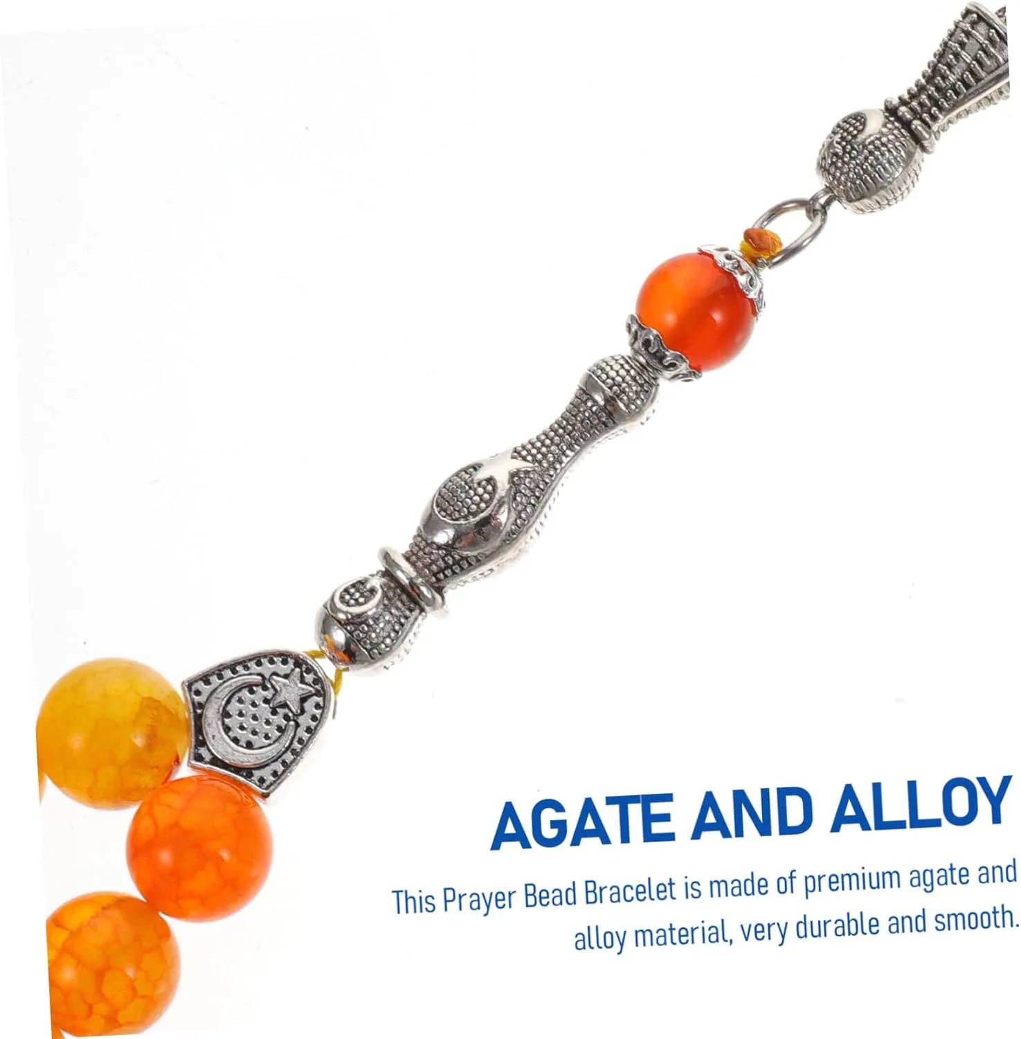 1 String 33 Beads Bracelet Islamic Jewelry Stone Beads Bracelet Tasbih Bracelet Religious Bracelet