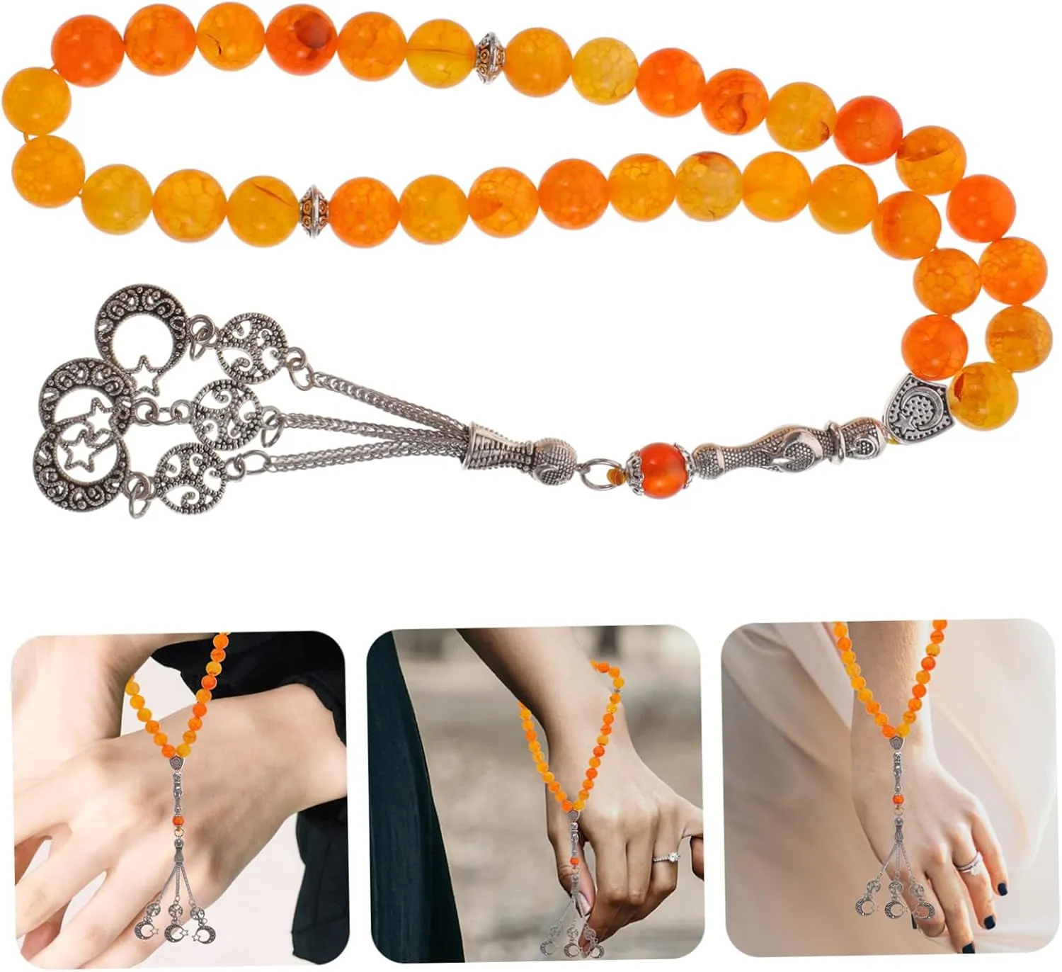 1 String 33 Beads Bracelet Islamic Jewelry Stone Beads Bracelet Tasbih Bracelet Religious Bracelet