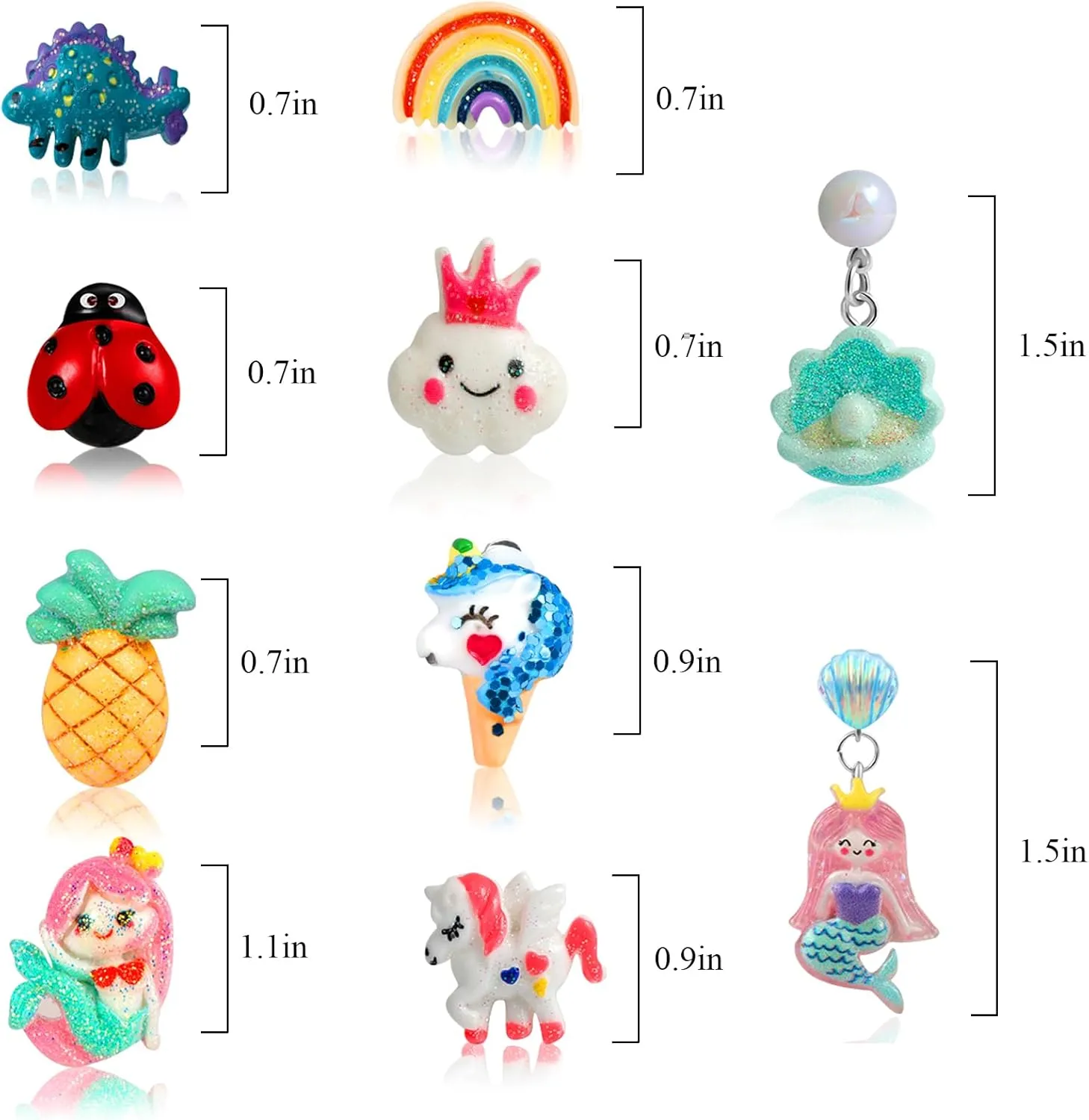 10/20 Pairs Kids Clip On Earrings for Girls Hypoallergenic Girls Clip Earrings Princess Play Jewelry Party Favor Gift for Girls