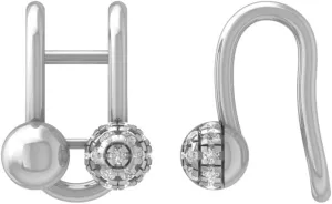 10K Yellow, White Gold or Sterling Silver Diamond Ear Cuffs Dangle Earrings (1/6 cttw, I2-I3 Clarity, I-J Color)