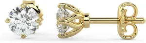 1/2 to 4 Carat Lab Grown Diamond Round Stud Earrings for Women I 14k Gold Earrings (G-H, VS1-VS2, 0.50 to 4.00 cttw) 4-Prong Brilliant Cut Diamond I Push Back Studs by Carbon Atelier