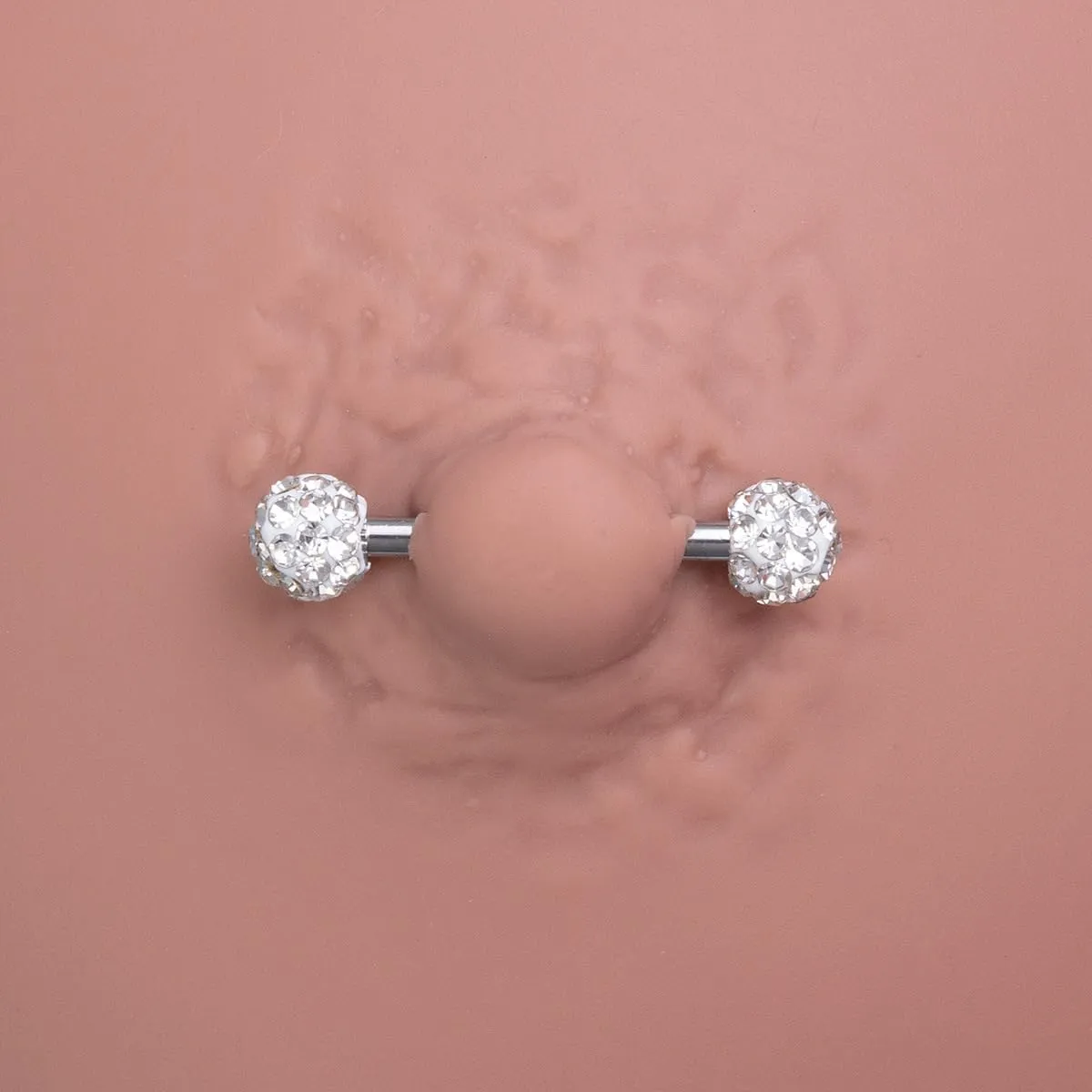 14G Disco Ball Nipple Rings Surgical Steel for Women Girls Shiny Nipplerings Tongue Rings Cartilage Tragus Earrings Straight Piercing Studs Barbell Body Piercing Jewelry