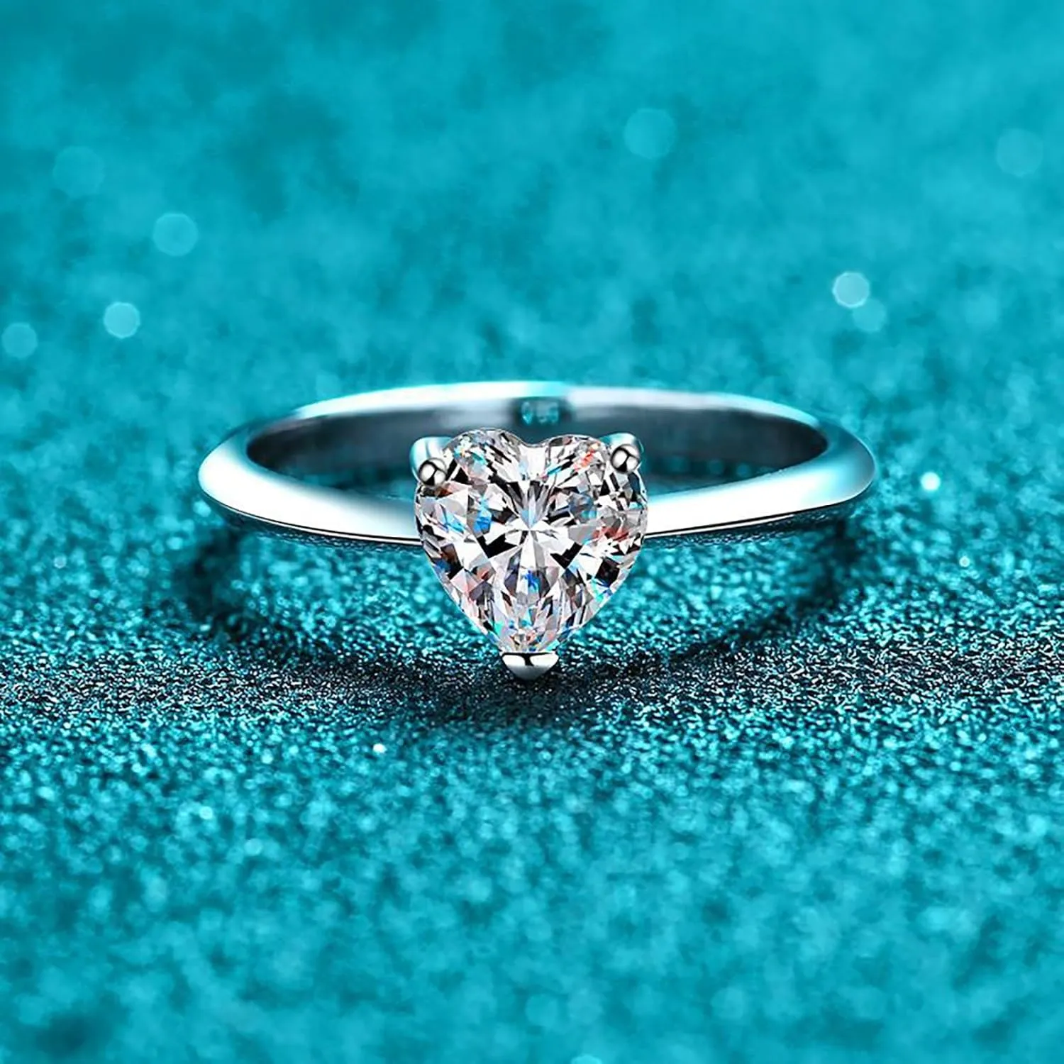 14K Gold 0.5, 1 & 2 Carat Heart-shaped Radiance Diamond Engagement Rings for Women | D-color VVS2 Excellent Cut | Promise Ring