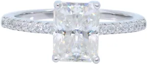 14K Gold Engagement Rings for Women Classic 4-Prong Setting, 1/2 Carat Radiant Cut Diamond Ring, VVS1 D-Color, Promise Rings for Her