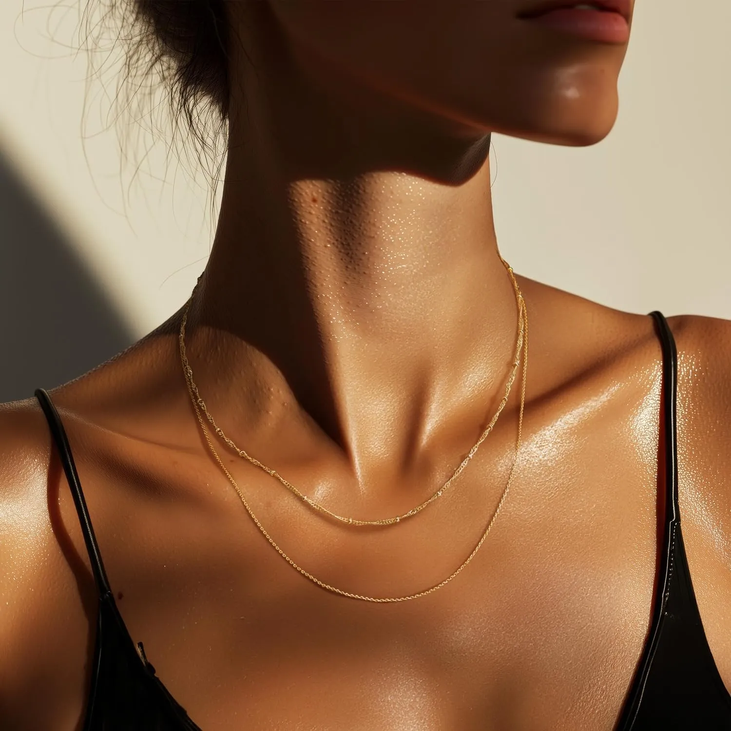 14K Gold Necklaces for Women Mens Necklace for Men 14K Gold Chain for Men Rope Chain Necklace for Women Beaded Necklaces for Mens Striking 16-26IN