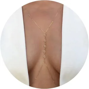 14K Gold Sexy Body Chains for Women, Layered Rhinestone Crossover Bikini Bra Body Jewelry, Summer Beach Crystal Belly Waist Chain