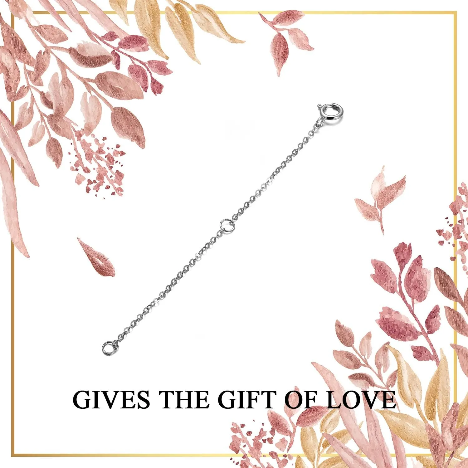 14K Solid Gold Chain Necklace Extender 3 Inch, Delicate Durable Adjustable Gold Chain Extender for Gold Necklace Bracelet