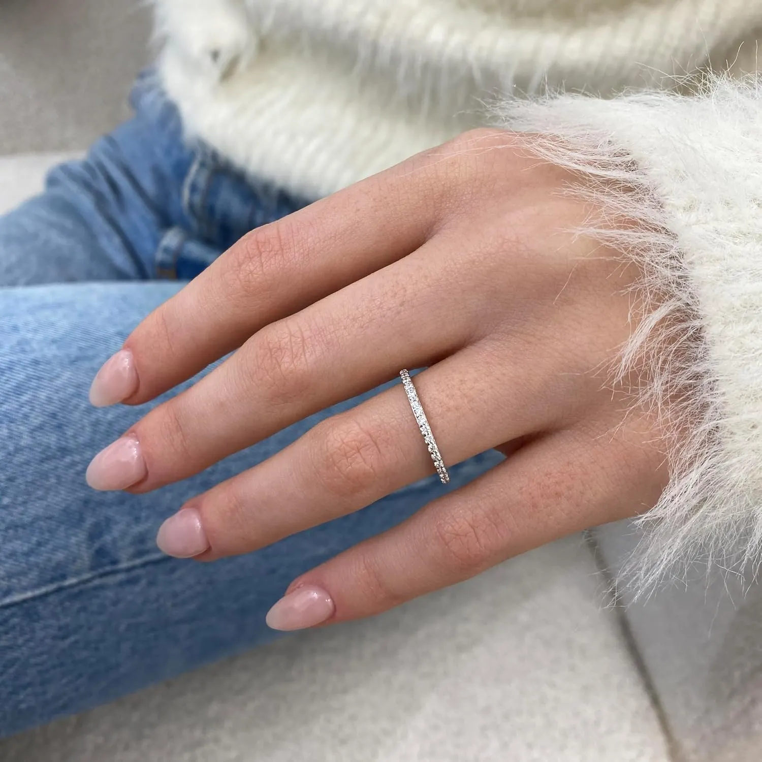 14k White Gold Engagement Ring/Wedding Ring With 0.20 to 3.00 Carats Lab Grown Diamond (E Color, VS1 Clarity) Rings For Women, IGI Certified, Gift For Her, Jewelry for Women