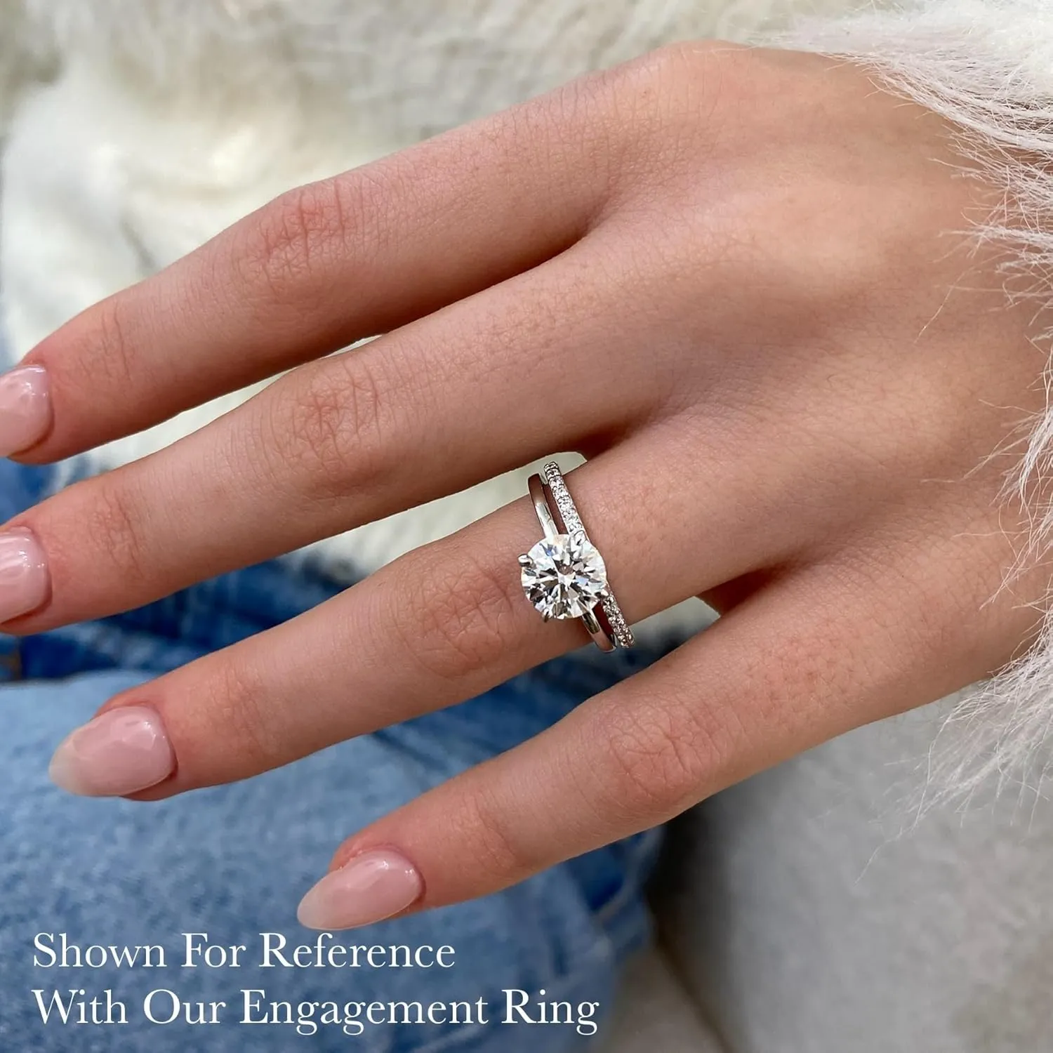 14k White Gold Engagement Ring/Wedding Ring With 0.20 to 3.00 Carats Lab Grown Diamond (E Color, VS1 Clarity) Rings For Women, IGI Certified, Gift For Her, Jewelry for Women