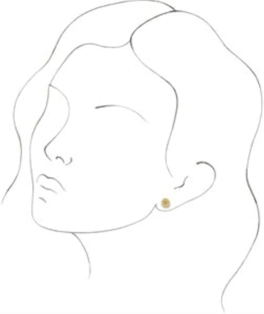 14K Yellow Gold Tiny Sunflower Stud Earrings