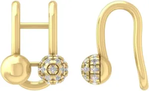 14K Yellow or White Gold Diamond Ear Cuffs Dangle Earrings (1/6 cttw, I2-I3 Clarity, I-J Color)