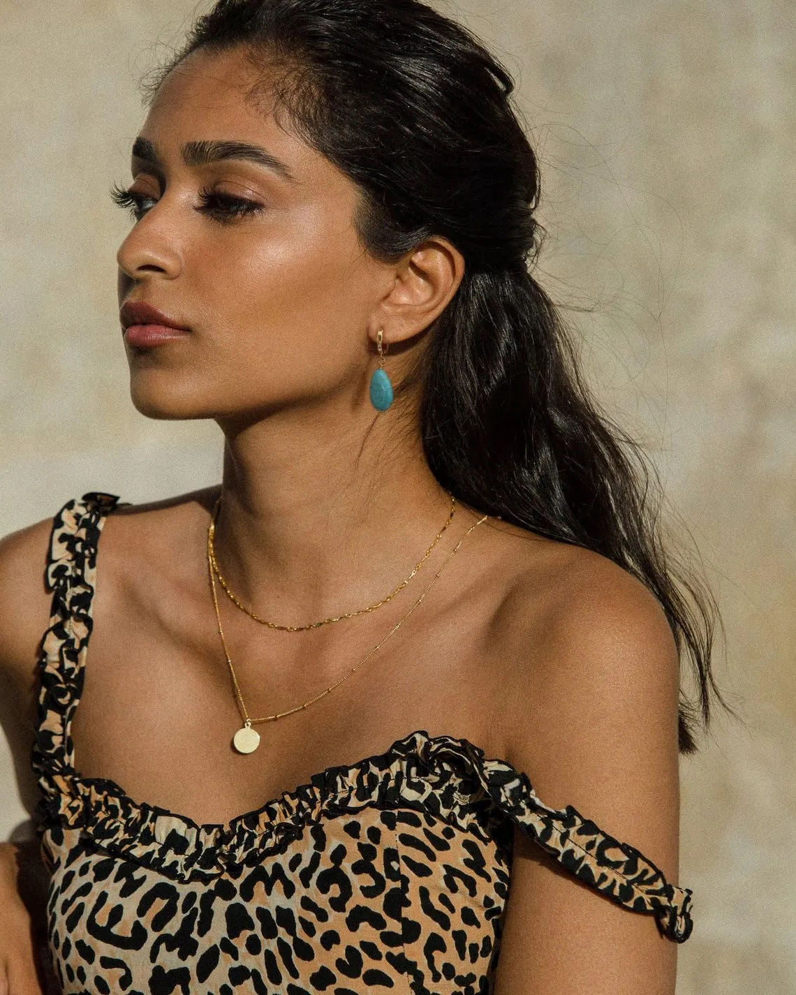 18K Gold Evil Eye Cross Huggie Hoop Earrings Dainty Simple Turquoise Drop Dangle Earrings for Women CZ Cute Earrings