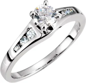 18k Yellow Gold and Platinum Bridal Wedding Engagement Anniversary Band Ring Fine Jewelry For Women Gifts For Her (Mounting Only, Not All Stones Included), Size 6