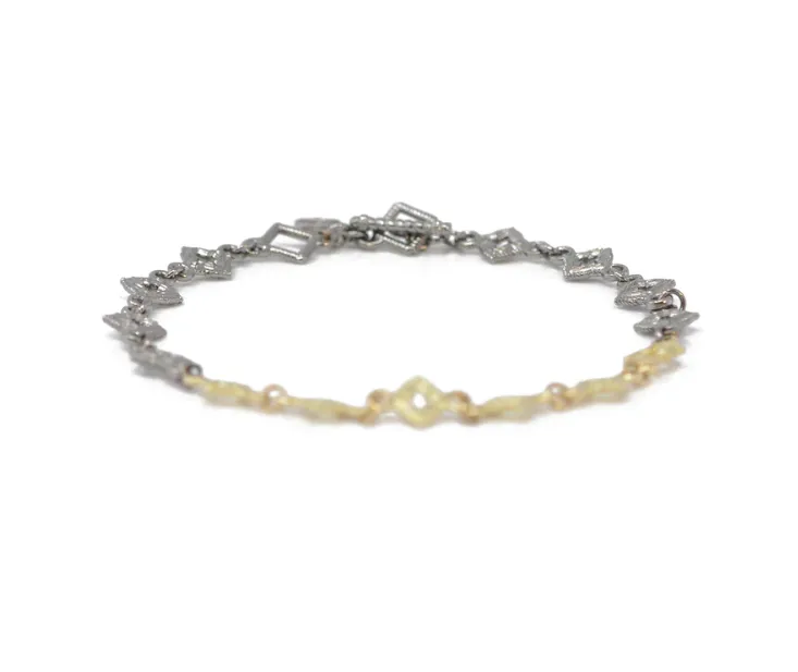 18KY Crivelli Scroll Chain Bracelet