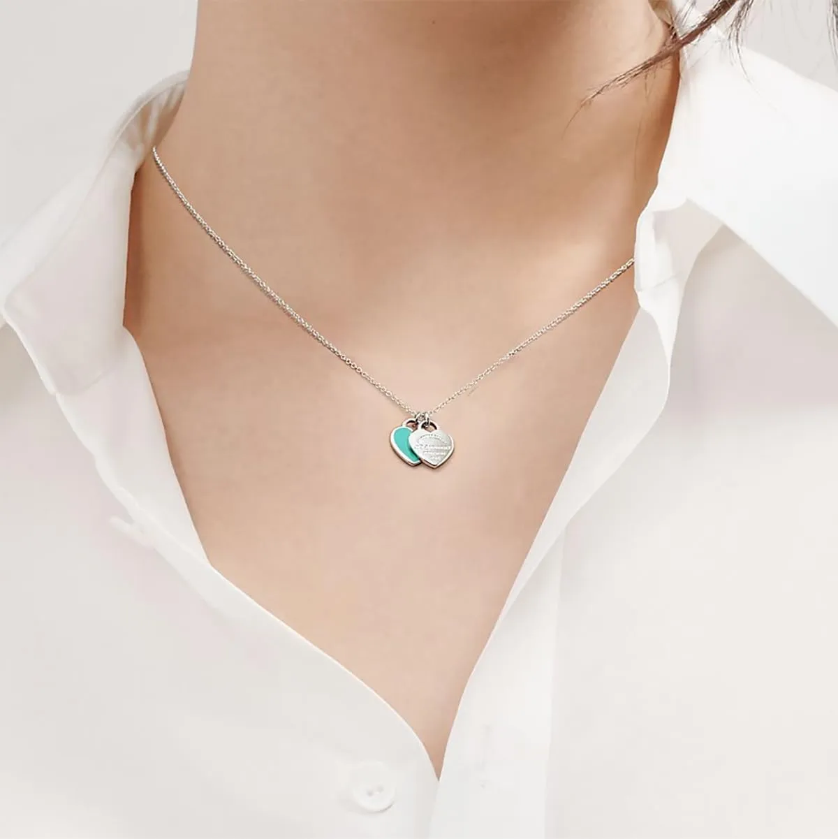 2 Piece Heart Pendant Necklace Bracelet Women'S/Bracelet Necklace Jewelry Set