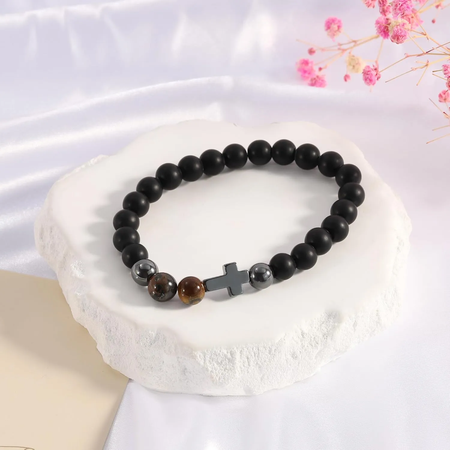 21th, 30th, 40th, 50th, 60th Birthday Gifts for Him, Adjustable Beads Bracelets for Men, Birthday Gifts for Men, Jewelry Gifts for Son Father Brother Husband