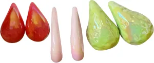 3 Pairs Statement Earrings for Women Cute Acrylic Resin Colorful Drop Earrings Set Teardrop Chunky Hoop Earrings Lightweight Hypoallergenic Fashion accessories