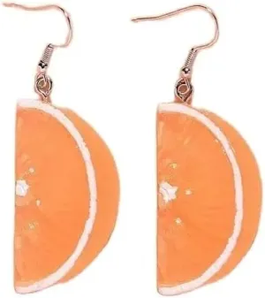3D Lemon Earrings for Women Fashion Cute Handmade Tangerine Petal Resin Earrings Funny Imitation Lightweight Fruit Dangle Earrings for Women Party Birthday Gifts Jewelry