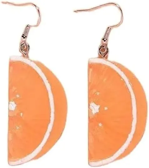 3D Lemon Earrings for Women Fashion Cute Handmade Tangerine Petal Resin Earrings Funny Imitation Lightweight Fruit Dangle Earrings for Women Party Birthday Gifts Jewelry