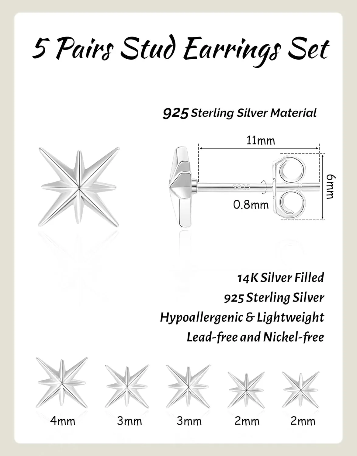 5 Pairs Gold Stud Earrings for Women Hypoallergenic 925 Sterling Silver Cartilage Earrings Trendy 14K Gold Plated Pearl Star Heart Diamond CZ Earring Sets for Multiple Piercing Cute Stacks Jewelry