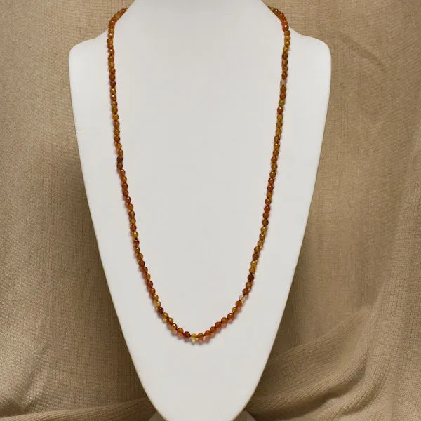 6mm 36 inch Knotted Stone Necklace