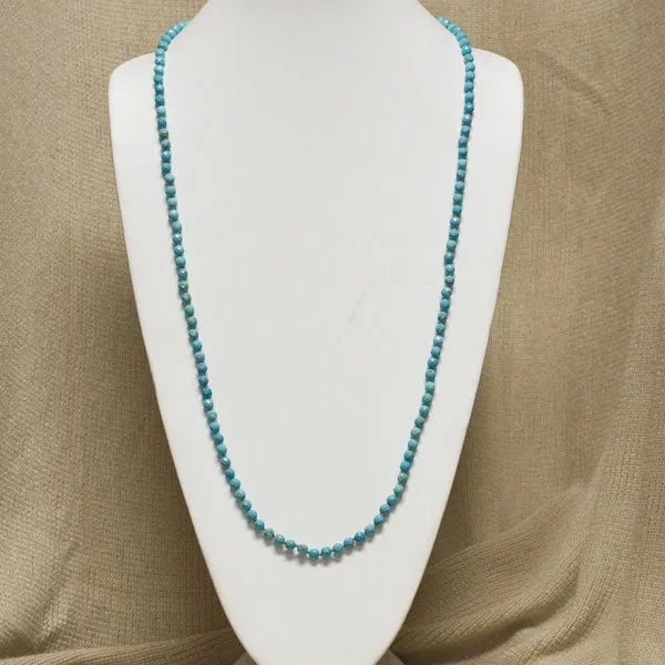 6mm 36 inch Knotted Stone Necklace