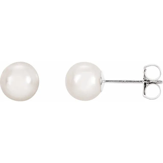 6MM AKOYA PEARL STUD EARRINGS