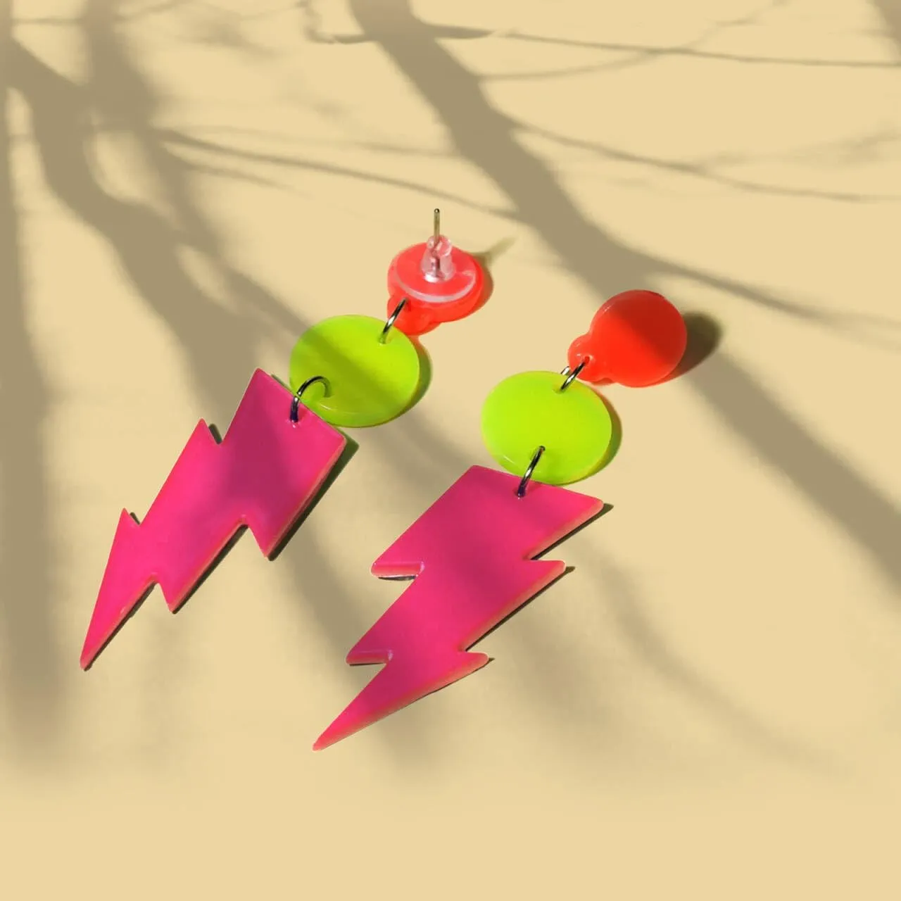 80s 90s Retro Cassette Tape Neon Earrings for Women Acrylic Radio Earring Set for 80s 90s Accessories Cosplay Party Jewelry Gifts