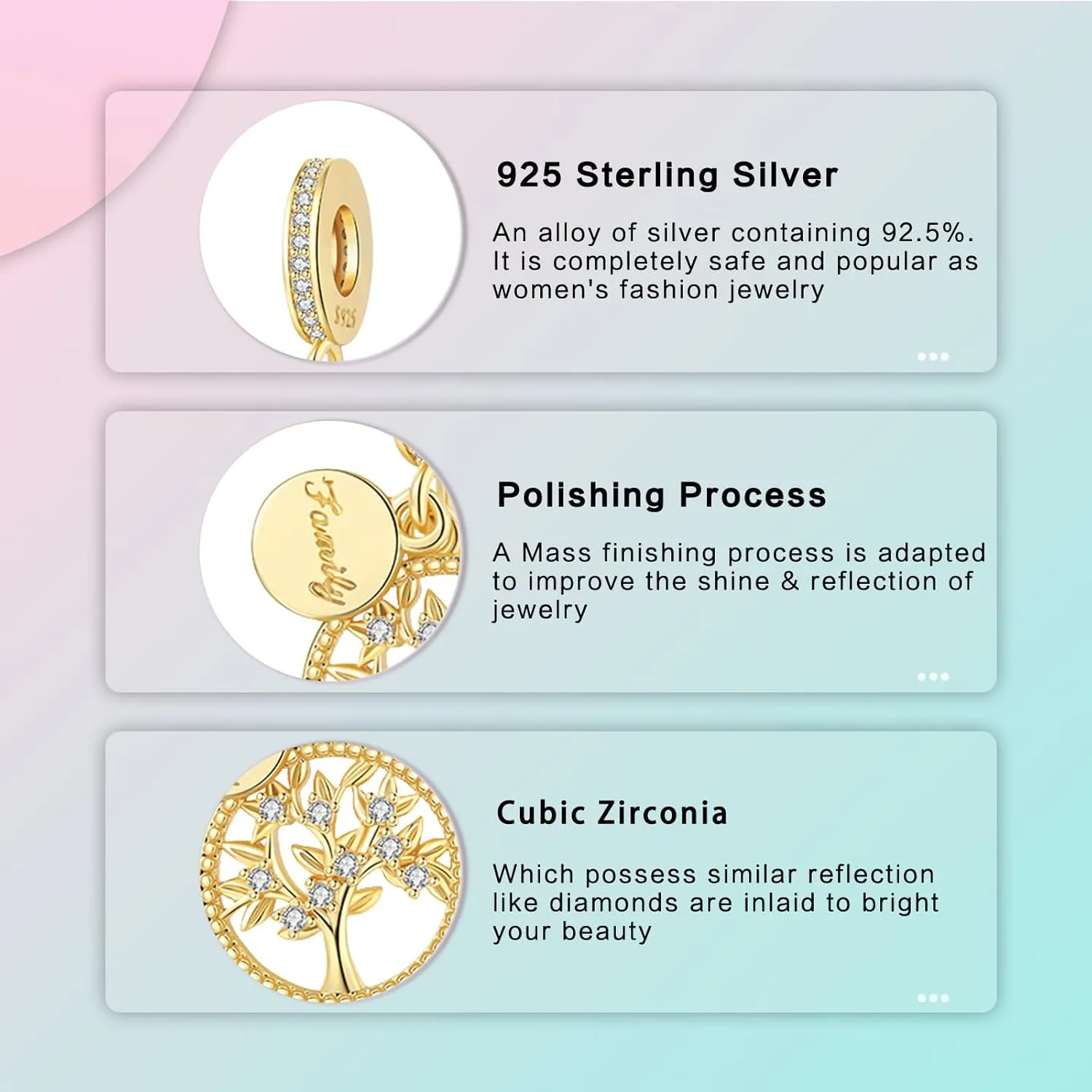 925 Sterling Silver Charms for Bracelets and Necklaces Charms for Women Fashion Jewelry for Women Friend and Mother