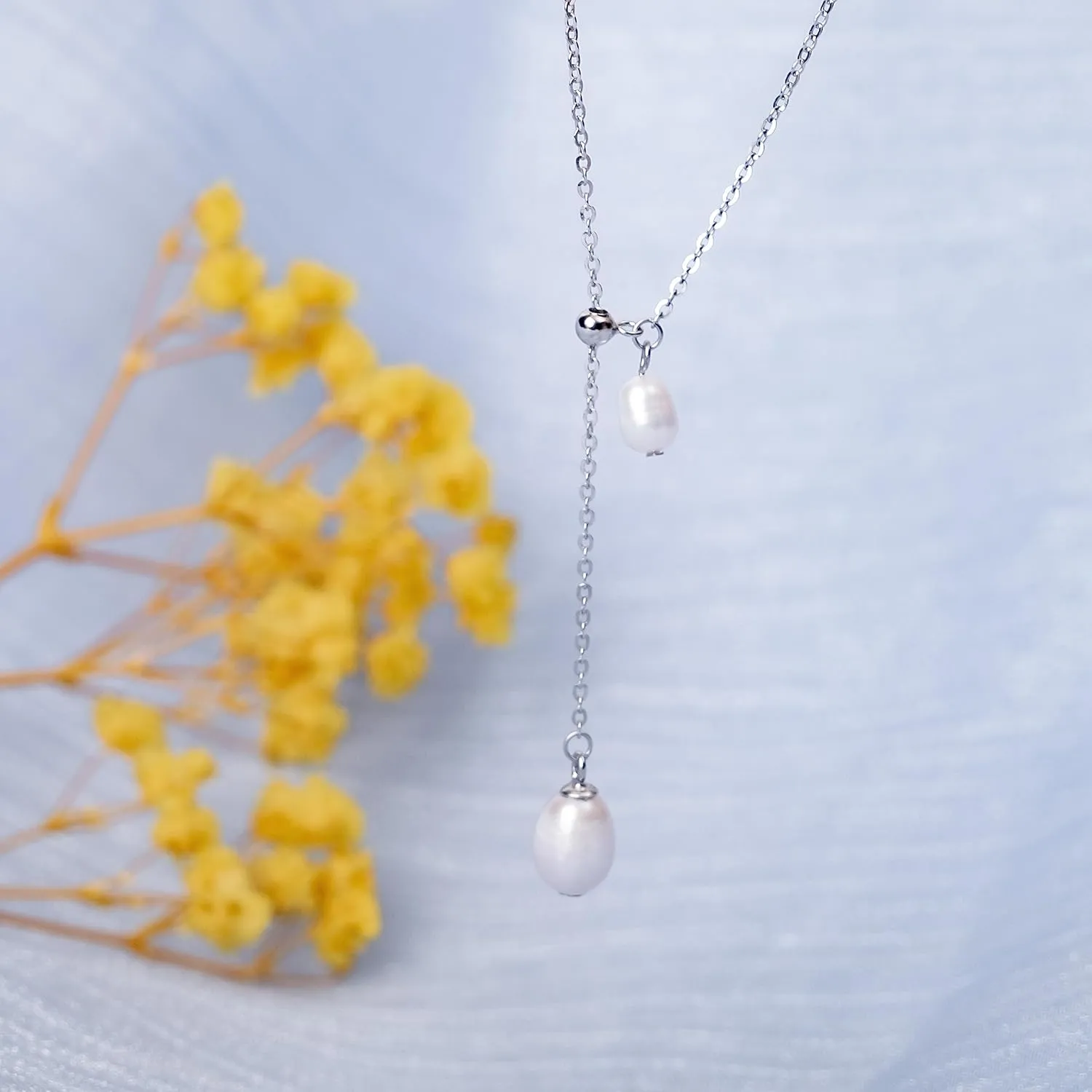 925 Sterling Silver Dainty Freshwater Cultured Pearl Choker Necklace White Genuine Real Pearl Charm Necklaces Jewelry Gifts for Her