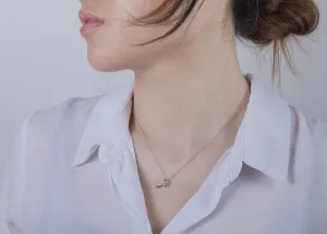 .925 Sterling Silver Diamond Letter Initial Necklace with Canadian Diamonds A-Z Alphabet Series Personalized Pendant Jewelry - 18"