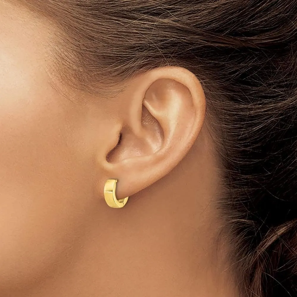 925 Sterling Silver Flash Gold-plated Hoop Earrings