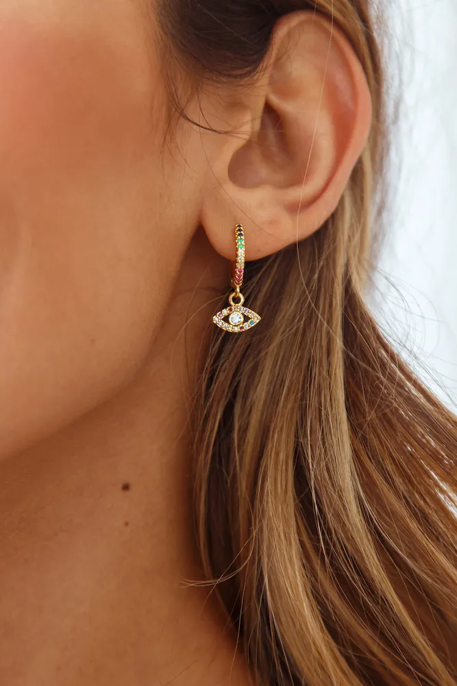 All Seeing Eye Earrings Multi