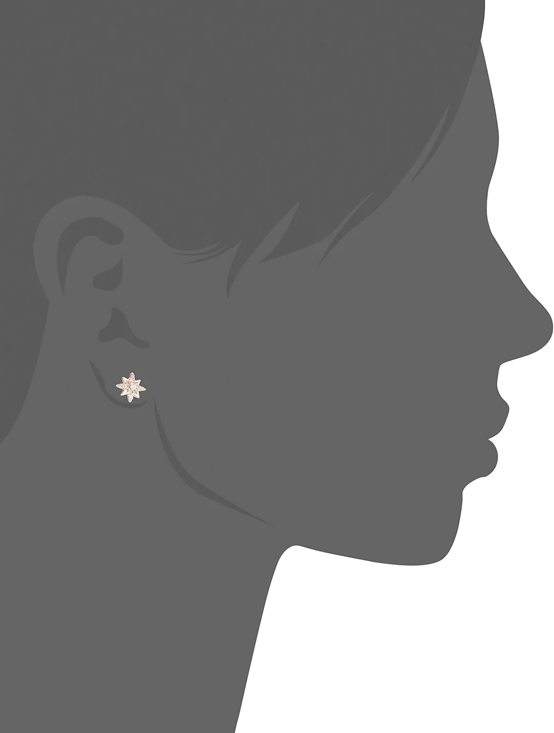 Amazon Essentials Gold and Rhodium Plated Sterling Silver Cubic Zirconia Earrings (previously Amazon Collection)