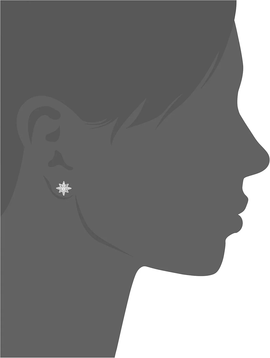 Amazon Essentials Gold and Rhodium Plated Sterling Silver Cubic Zirconia Earrings (previously Amazon Collection)