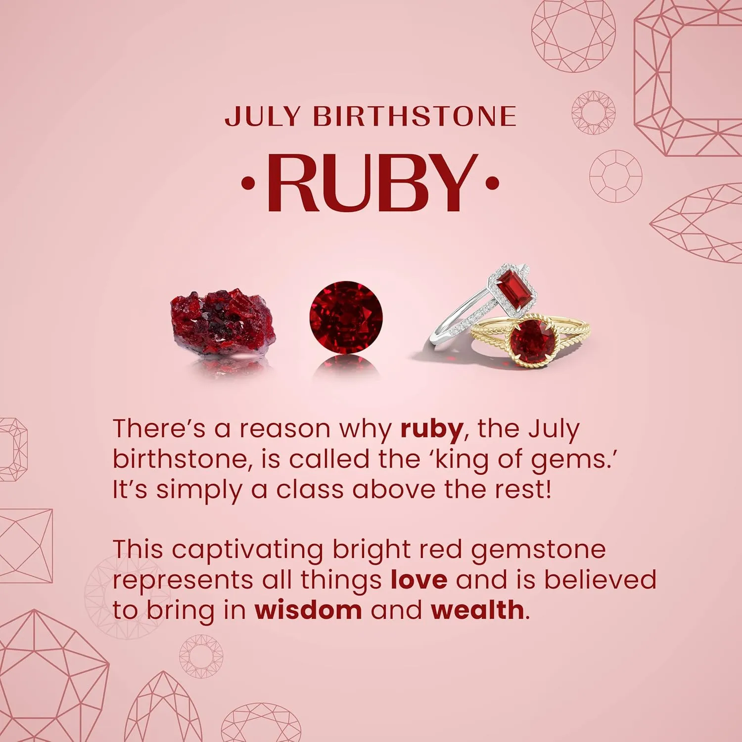 ANGARA Natural Ruby Four Leaf Clover Stud Earrings with Beaded Edges in Silver / 14K Solid Gold/Platinum | July Birthstone, Birthday, Engagement, Anniversary, Wedding Jewelry Gift for Women
