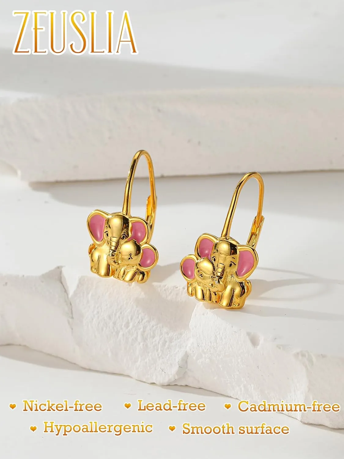 Animal Leverback Hoop Earrings 925 Sterling Silver Axolotl/Cat/Snake/Elephant/Fox Huggie Earrings Hypoallergenic Cute Animal Jewelry Gifts for Women Daughter