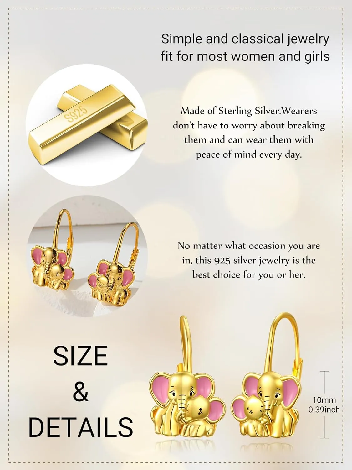 Animal Leverback Hoop Earrings 925 Sterling Silver Axolotl/Cat/Snake/Elephant/Fox Huggie Earrings Hypoallergenic Cute Animal Jewelry Gifts for Women Daughter