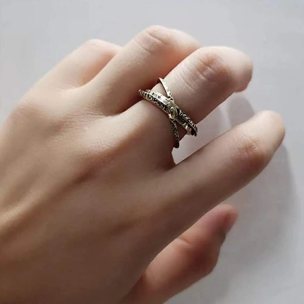 Astronomical Sphere Ball Deformation Ring Cosmic Finger Ring Lover Gifts, Alloy Rings
