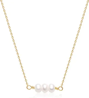 Befettly Mini Pearls Choker Necklace Bar Star Shell Turquoise Necklace Pendant Delicate Handmade 14k Gold Fill Choker
