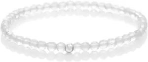 BERGERLIN Real natural stone bracelet with 925 Sterling silver pearl - Delicate faceted pearls - Genuine Bracelets with Certified Quality