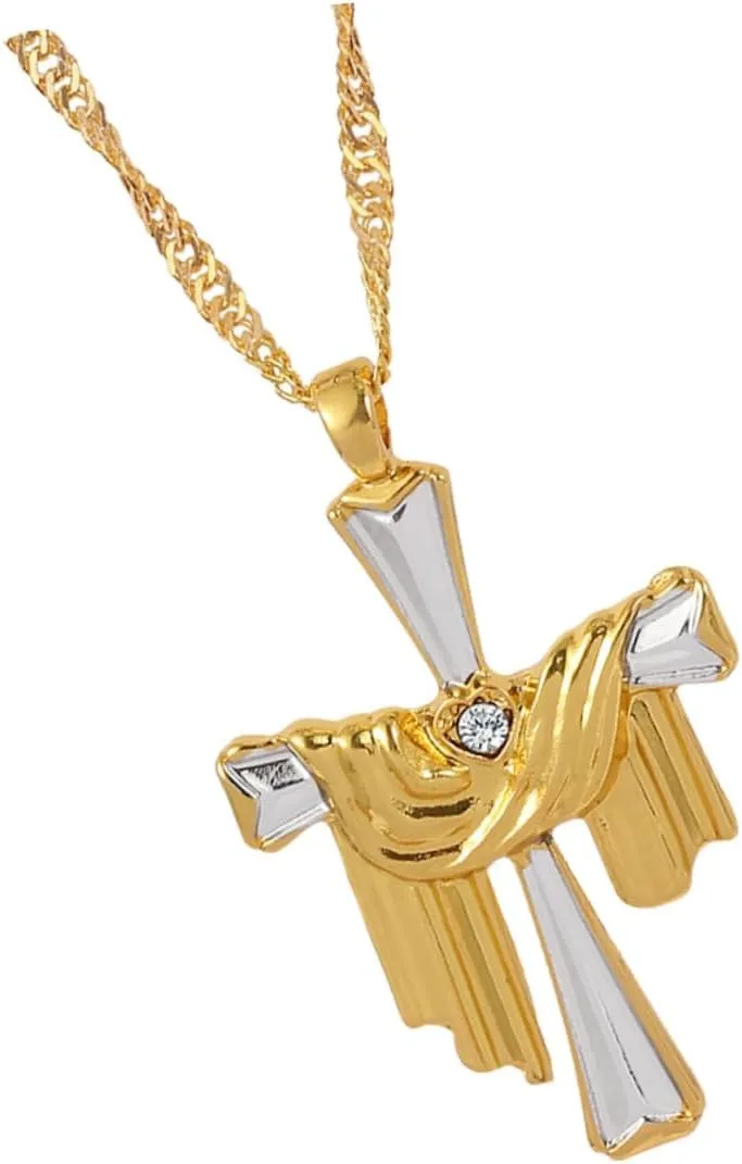 BESTYASH Alloy Pendant Necklace Jesus Charm Catholic Crucifix Gothic Baroque Special Design Delicate Detail Perfect Present