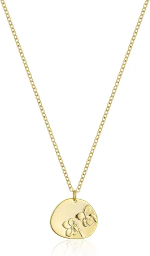 Birth Flower Necklace Dainty Carved Floral Pendant Necklace 14K Gold Necklace Personalized Jewelry Birthday Gift for Women