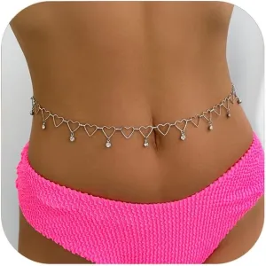 Body Chains for Women Gold Pearl Waist Chain Beach Waist Chain Adjustable Bikini Belly Chain Summer Jewelry Gifts