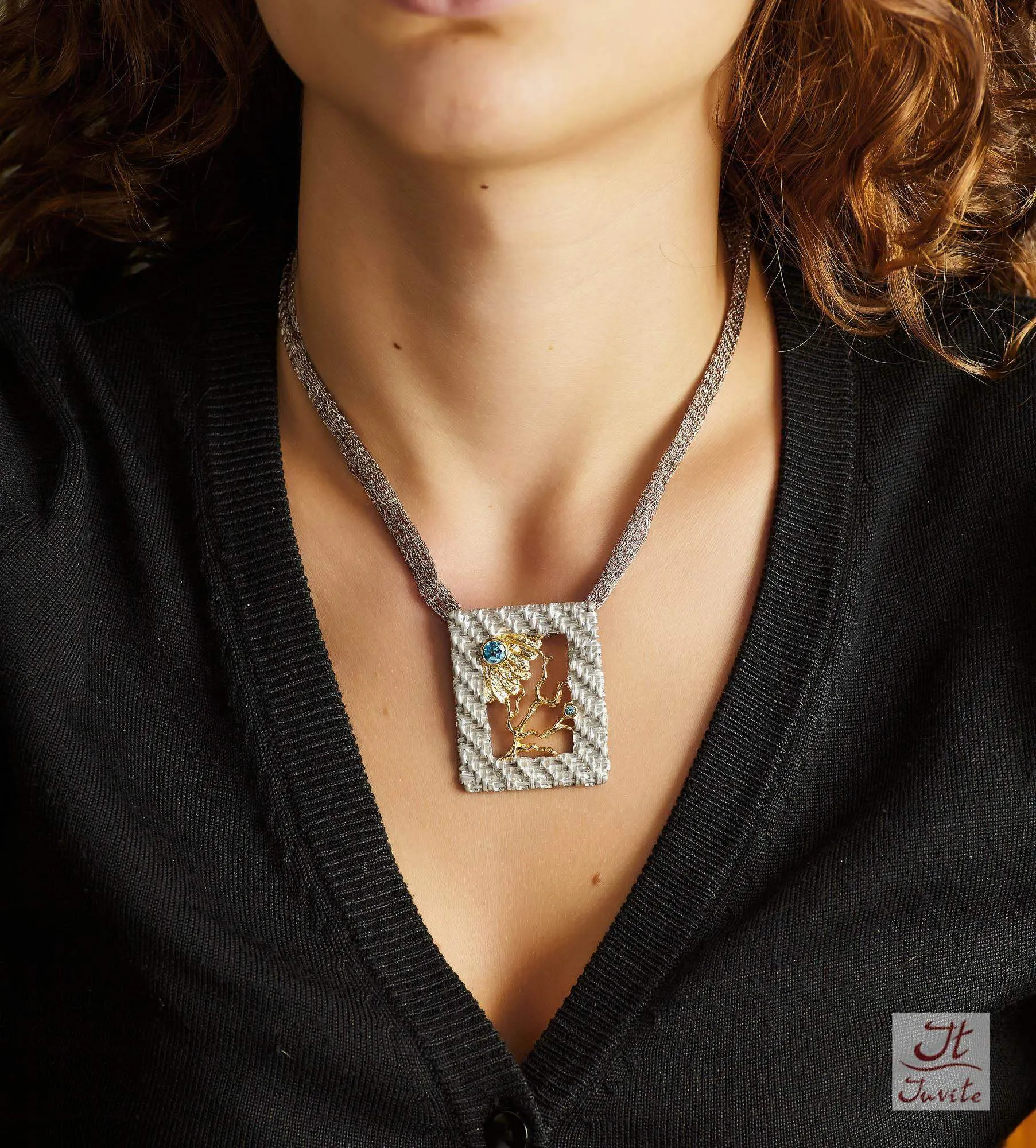 Bonsai Frame Sterling Silver Pendant