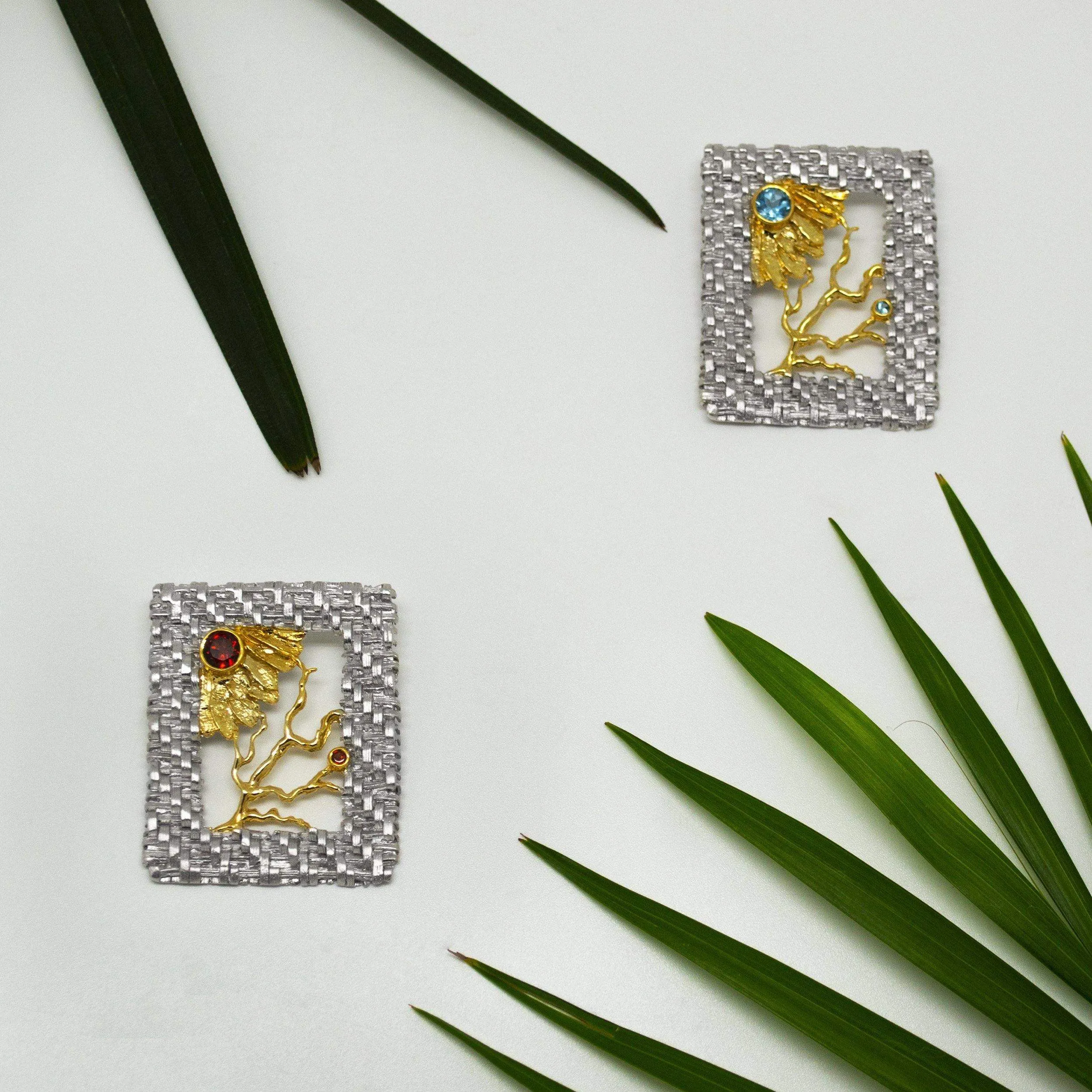 Bonsai Frame Sterling Silver Pendant