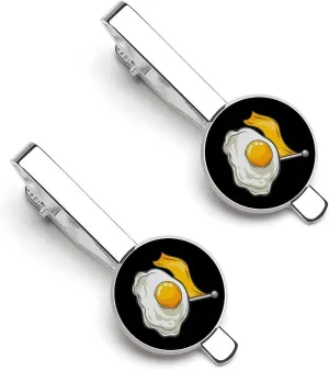Breakfast Ball Classic Midwestern Tie Clips for Men Classic Necktie Tie Bars Tie Pins for Wedding Business Accessories