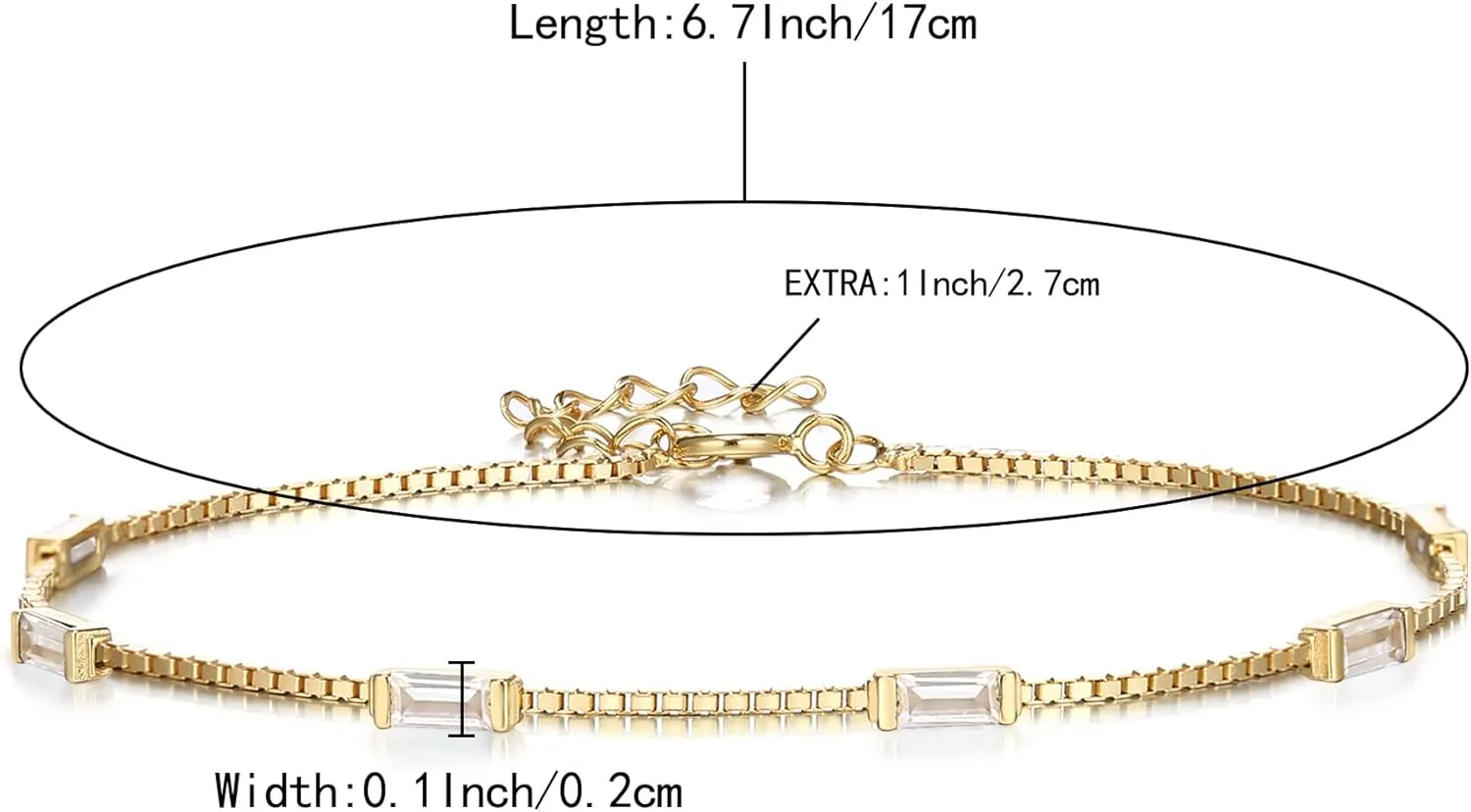 BriLove Dainty Gorgeous 925 Sterling Silver Birthstone Bracelets for Women,Six Emerald Cut Tennis Bracelet Birthday Prom Gifts Jewelry